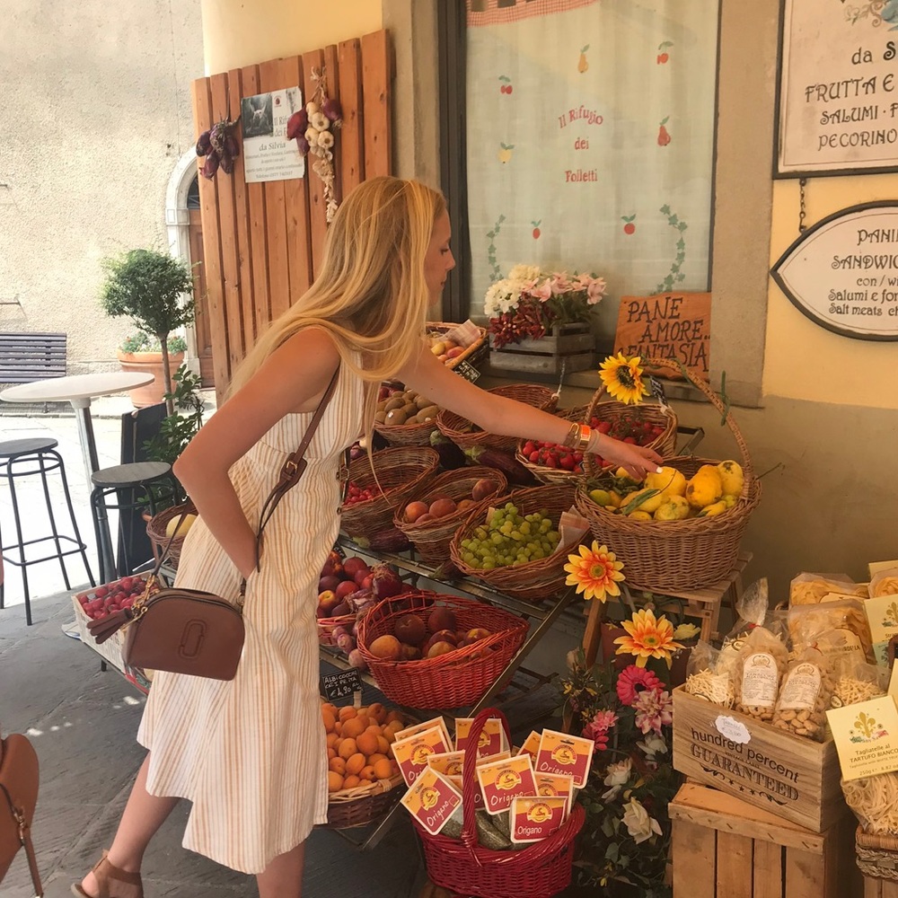 BEAUTIFUL yellow and creamy white striped dress!